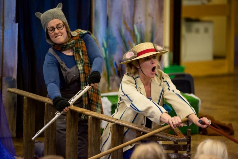 Actors performing in Altru Drama's production of Wind in the Willows
